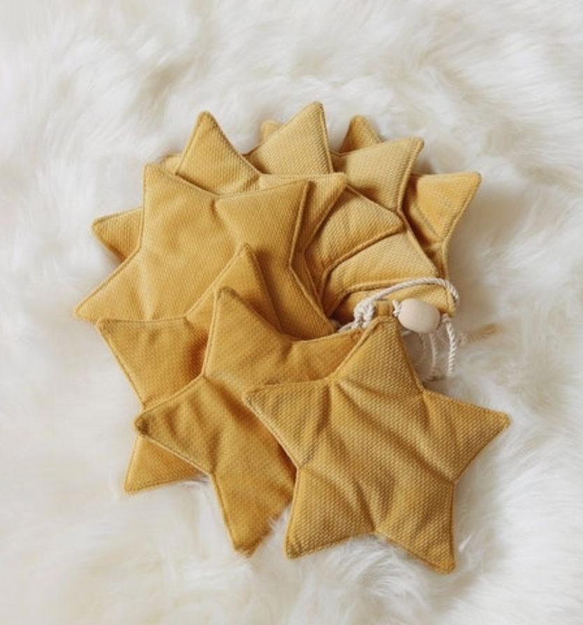 Gold Felt Stars, Yellow Stars, Yellow Felt Stars