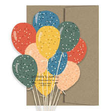 party balloons bouquet die cut card