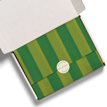 tissue paper green stripes