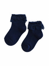 navy lace bobby socks