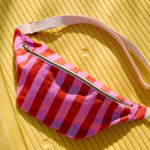 bum bag orchid and tomato stripe