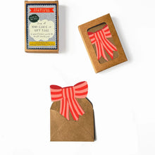 pink stripy bow mini card set