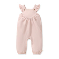 organic curved bib overalls