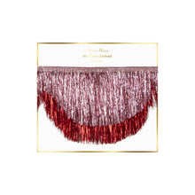 Pink Tinsel Scallop Garland