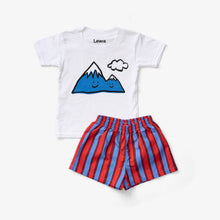 trail short candy apple stripe