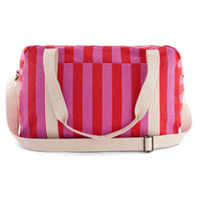 weekend bag orchid tomato stripe