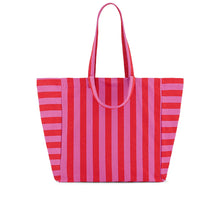 elisa tote bag orchid tomato stripe