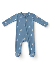 cowboy boot footie blue