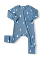 cowboy boot romper blue