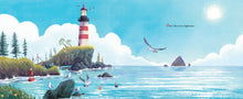 lighthouse and the little boat