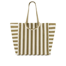 elisa tote bag olive stripe