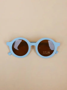 blue round sunglasses