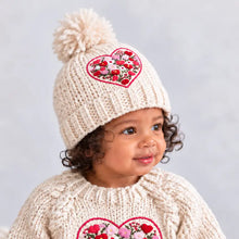 bright embroidered heart hat