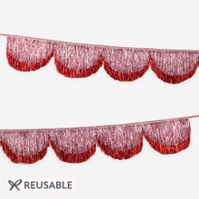 Pink Tinsel Scallop Garland