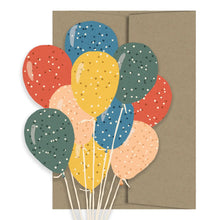 party balloons bouquet die cut card