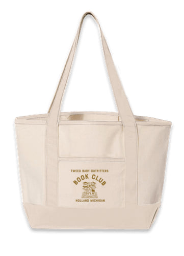 dual pocket book club tote