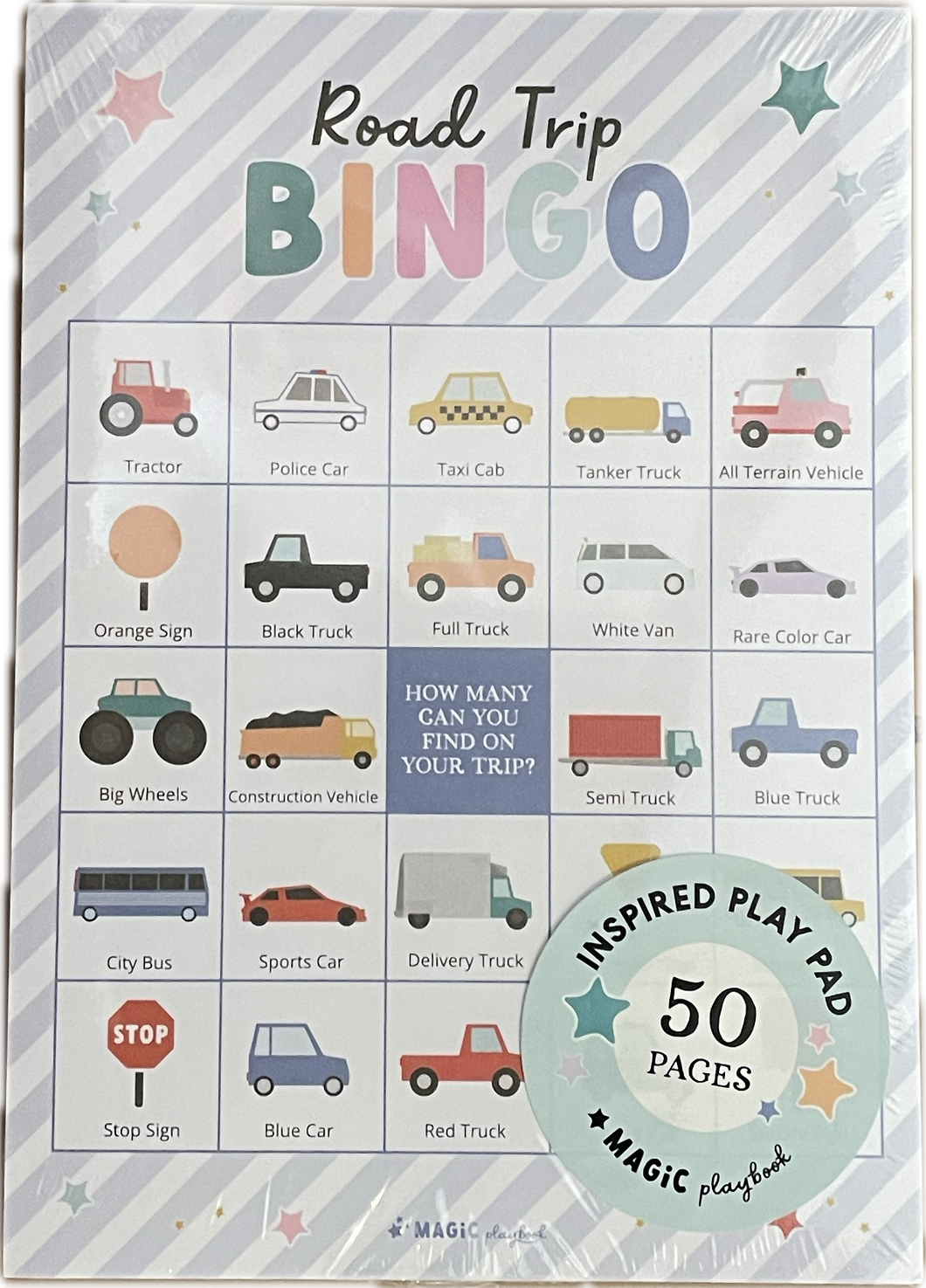 road trip bingo notepad