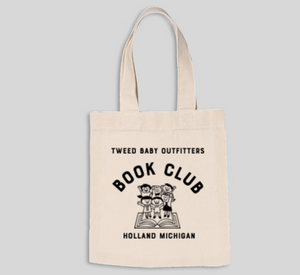 mini canvas book club tote