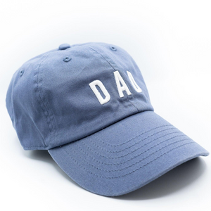 dad ball cap in dusty blue