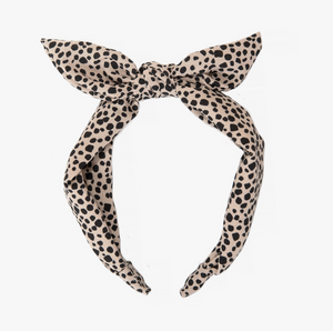 leopard love tie headband