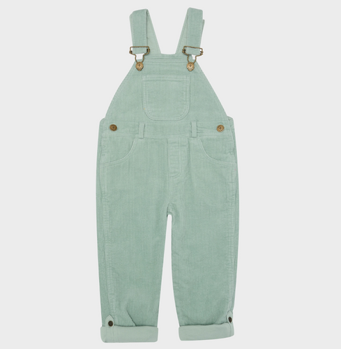 FINAL SALE: mint chunky corduroy overalls