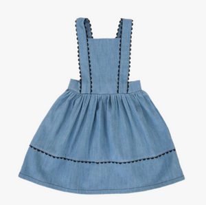 FINAL SALE: tessa denim pinafore dress