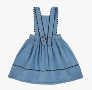 FINAL SALE: tessa denim pinafore dress