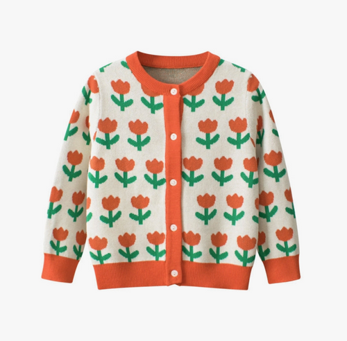 all the tulips knitted cardigan