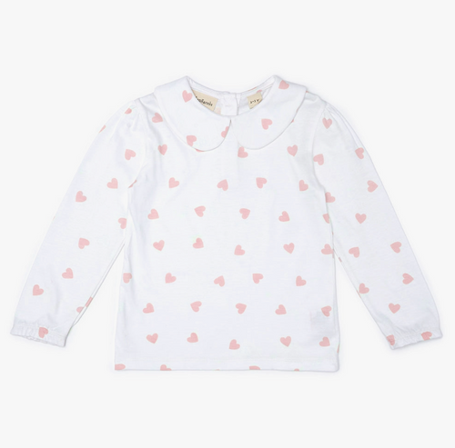 FINAL SALE: peter pan top in hearts