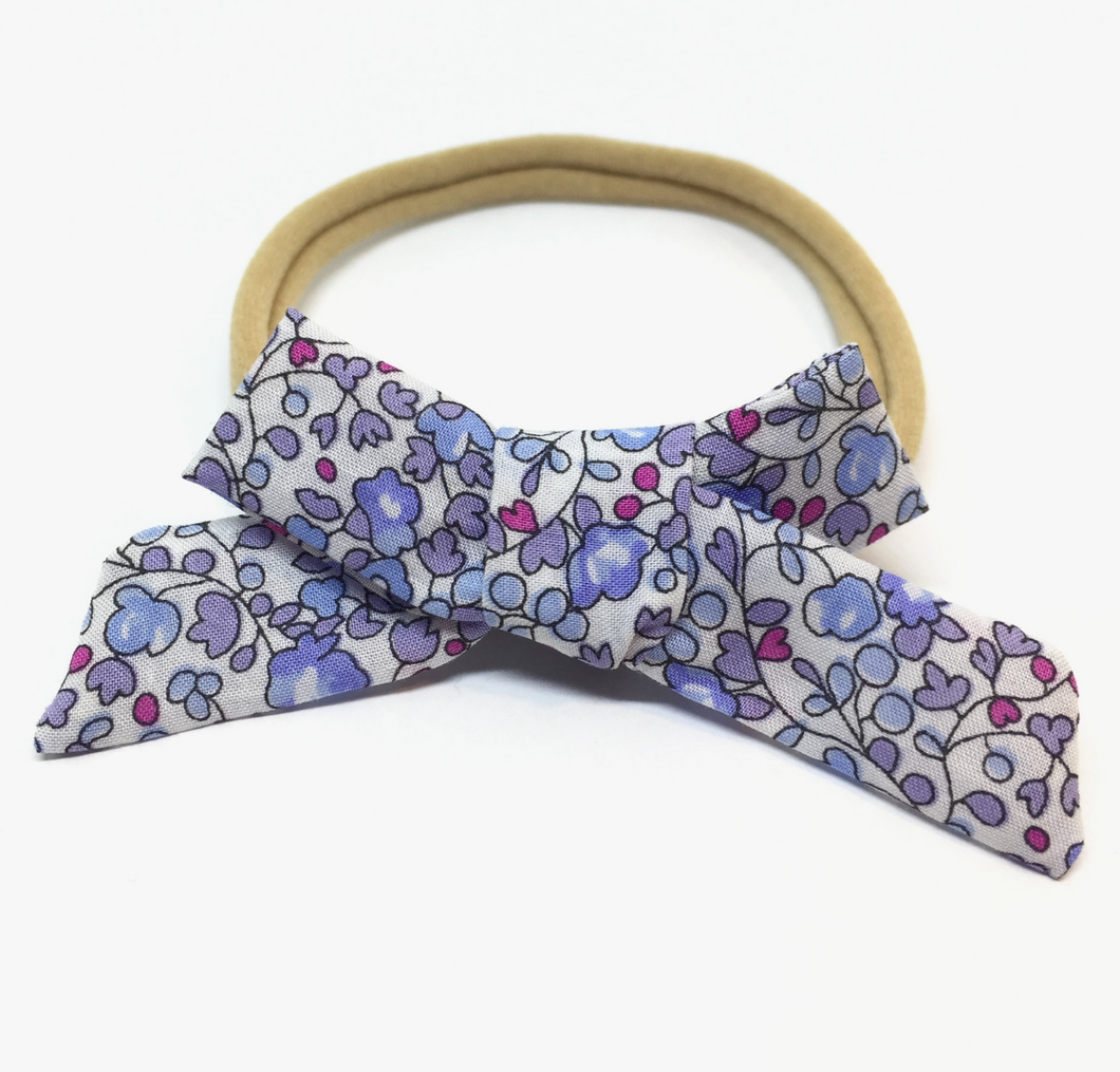 pink and blue floral dainty headband