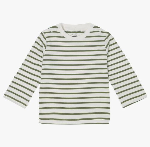 FINAL SALE: breton stripe top in khaki