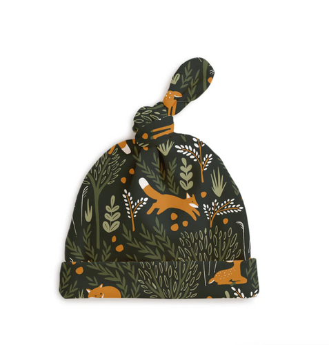 FINAL SALE: knotted baby hat in deer green