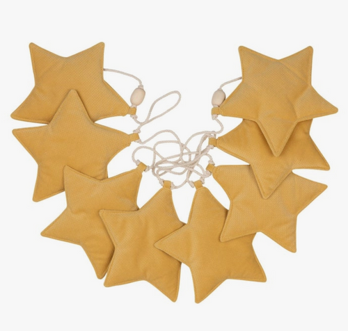 gold dust velvet star garland