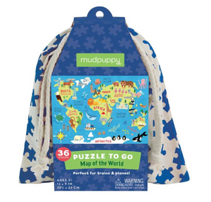 puzzle to go: map of the world