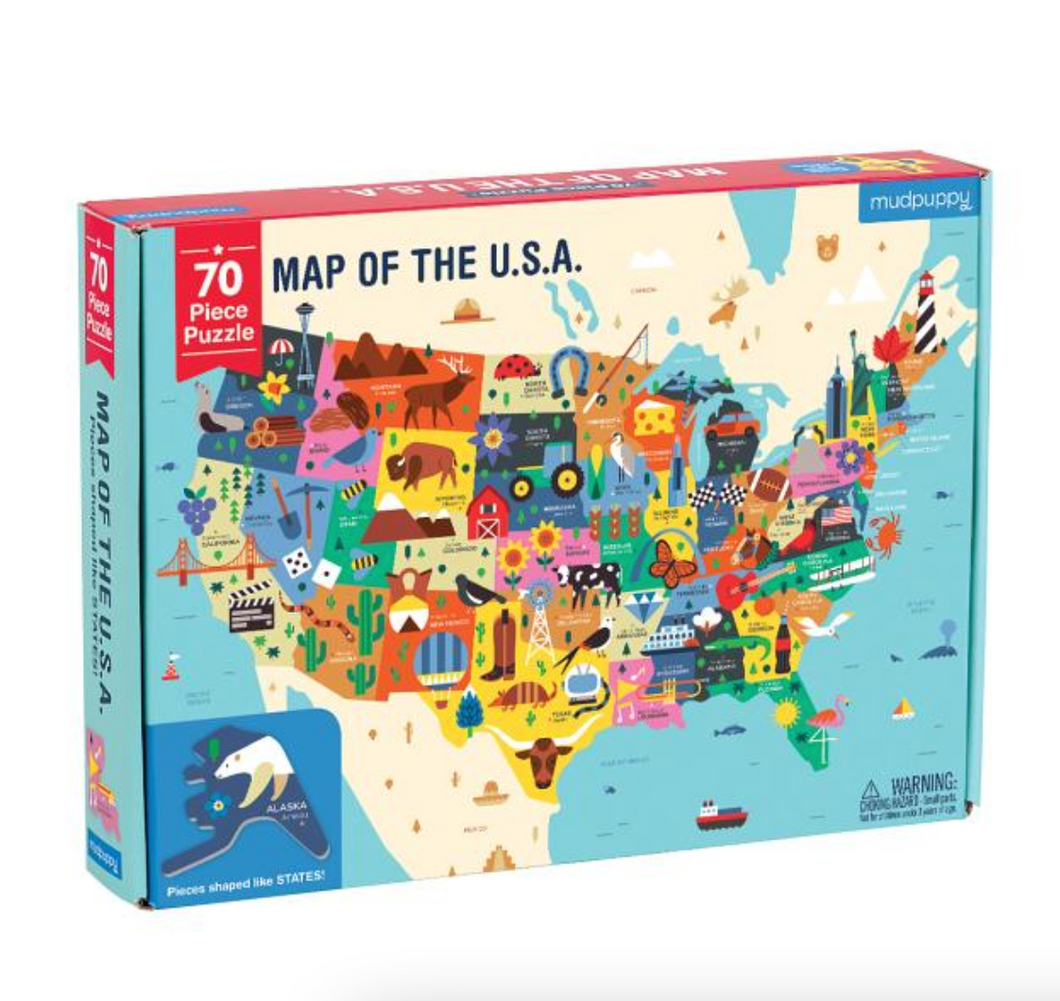 map of the USA puzzle
