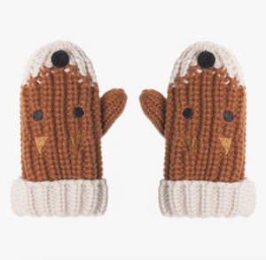 felix fox knitted mittens