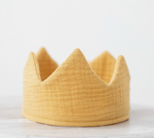 FINAL SALE: mustard reversible cotton crown