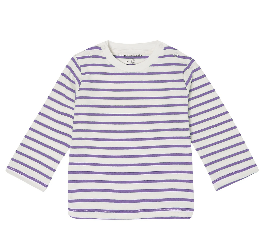 breton stripe top in violet