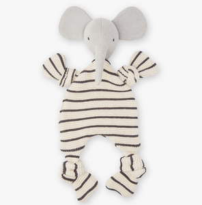 striped cotton knit elephant lovey