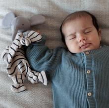 striped cotton knit elephant lovey