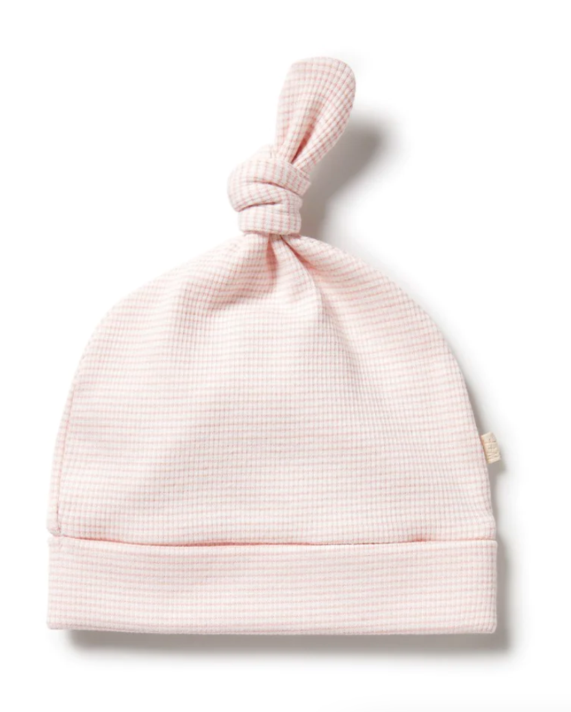 knot hat in blush