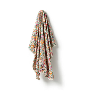 blanket in birdy floral
