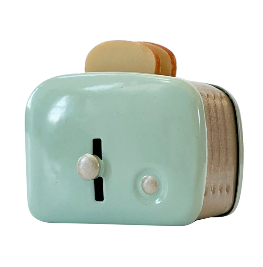 miniature toaster in mint