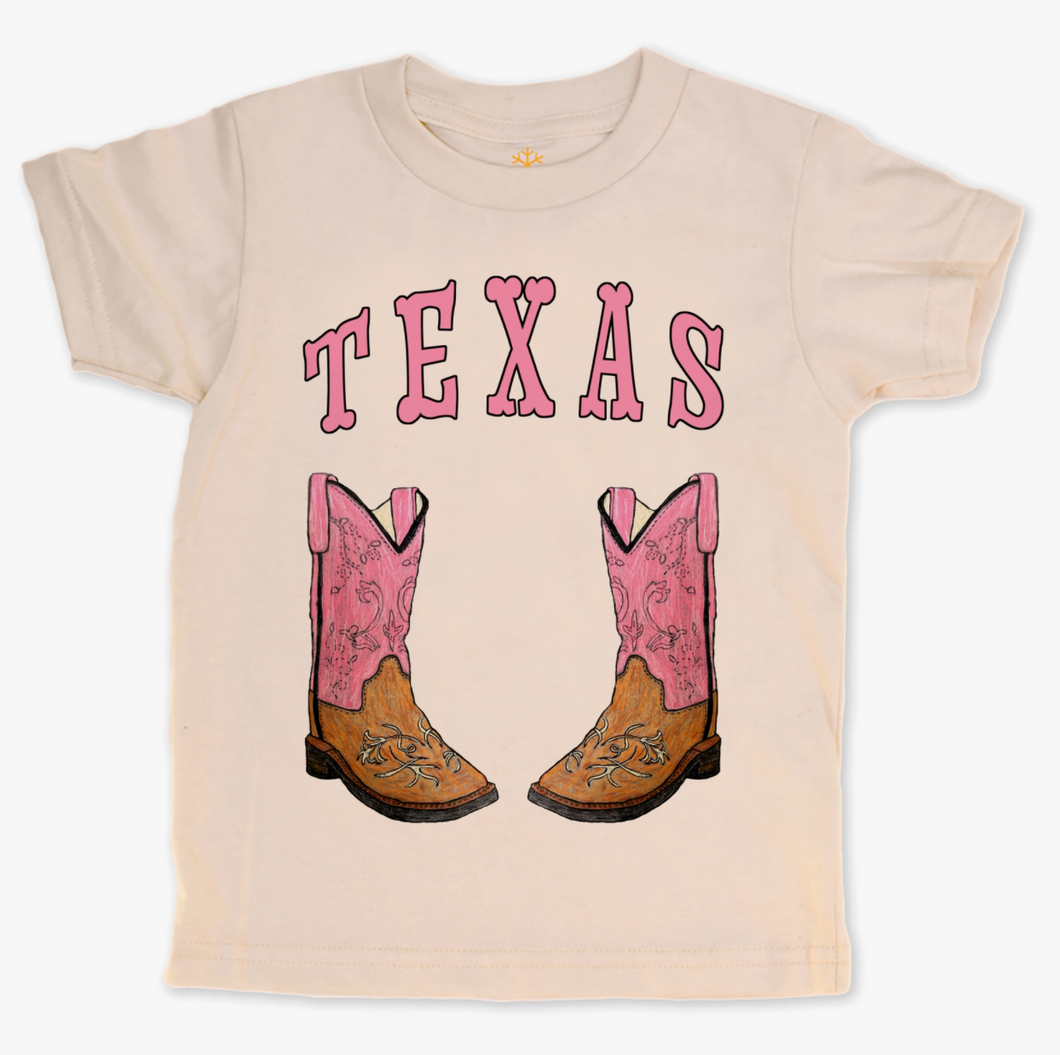 texas pink boot tee
