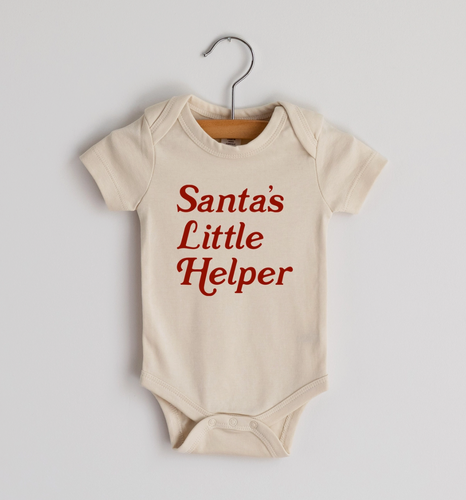 FINAL SALE: santa's little helper long sleeve onesie