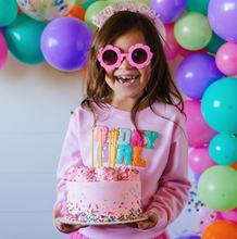 birthday girl patch sweatshirt