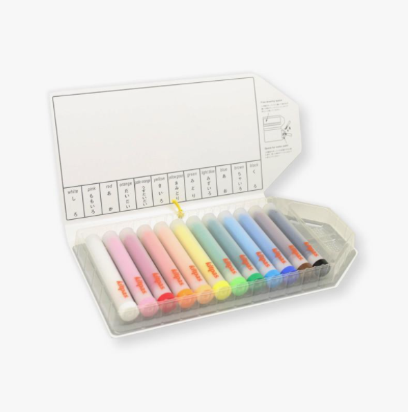 kitpas crayons set of 12 with holders