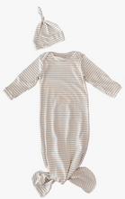 riley stripe gown 2pc set