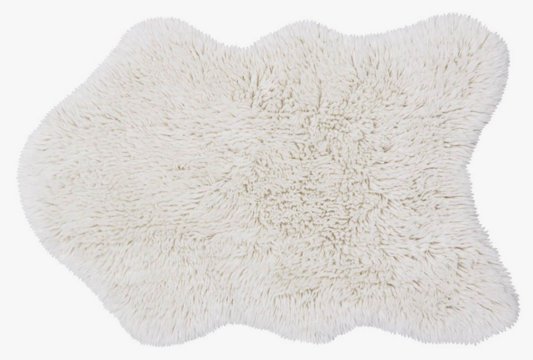woolable wooly faux sheep rug