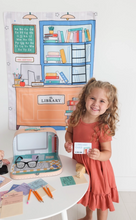 pretend play library suitcase kit